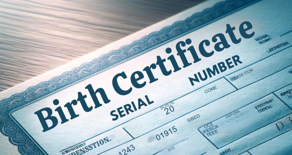 where is your serial number on your birth certificate